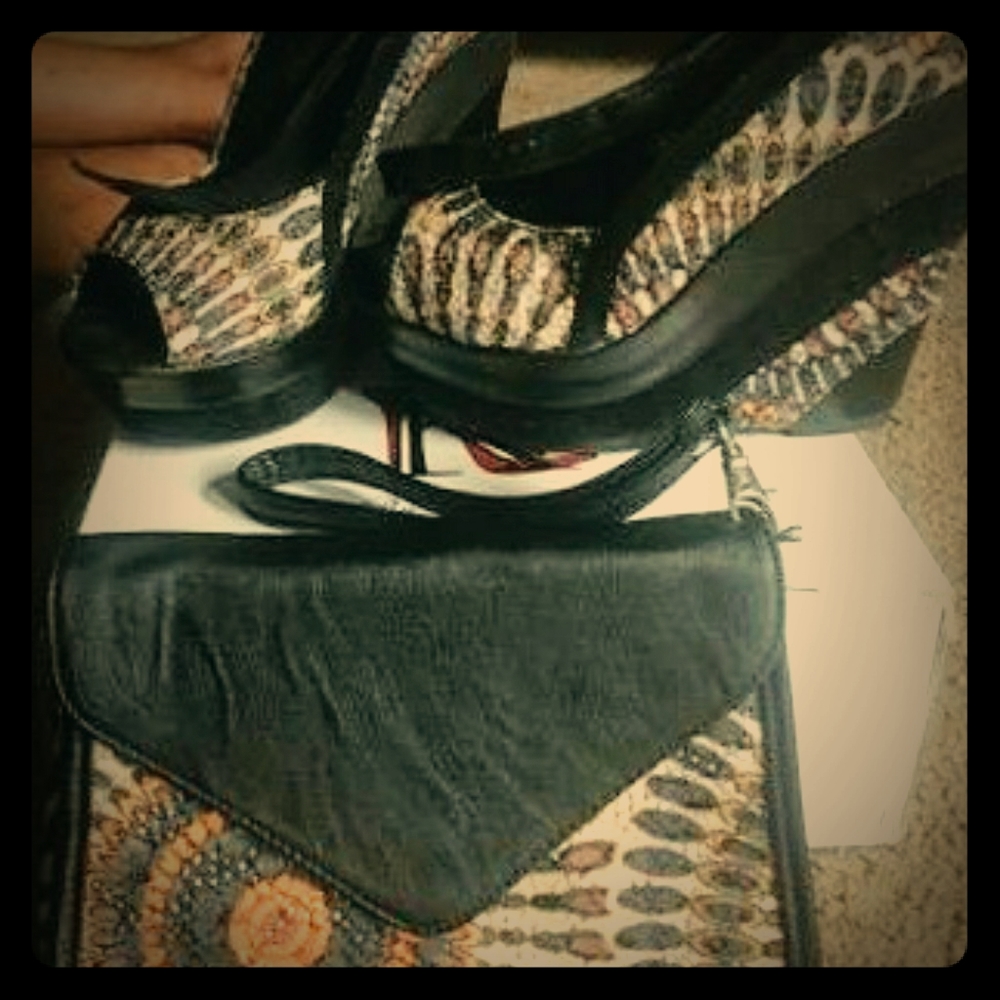 Shoes with matching bag